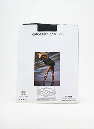 Collants imprimé fantaisie noir GRANDICALZE femme