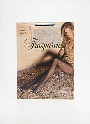 Collants imprimé fantaisie noir TRASPARENZE femme