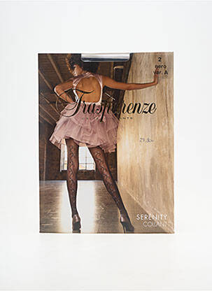 Collants imprimé fantaisie noir TRASPARENZE femme