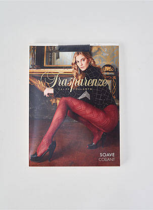 Collants imprimé fantaisie bleu TRASPARENZE femme