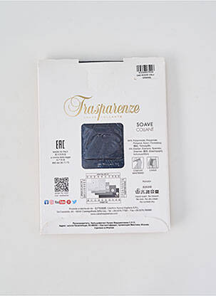 Collants imprimé fantaisie bleu TRASPARENZE femme