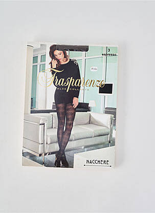 Collants imprimé fantaisie marron TRASPARENZE femme