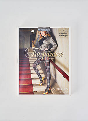 Collants stretch marron TRASPARENZE femme