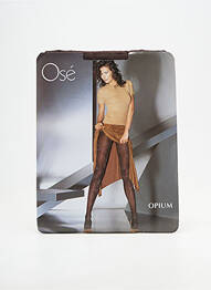 Collants imprimé fantaisie marron OSÉ femme