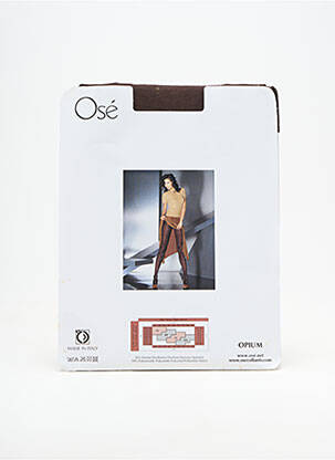 Collants imprimé fantaisie marron OSÉ femme