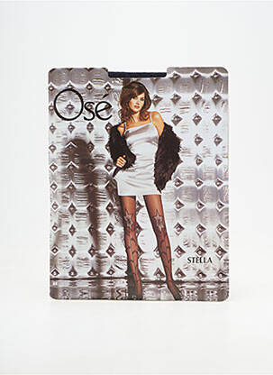 Collants imprimé fantaisie noir OSÉ femme