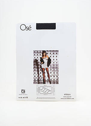 Collants imprimé fantaisie noir OSÉ femme