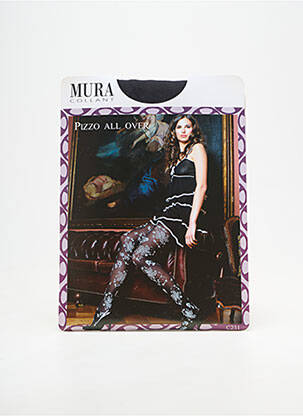 Collants imprimé fantaisie noir MURA femme