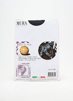 Collants imprimé fantaisie noir MURA femme