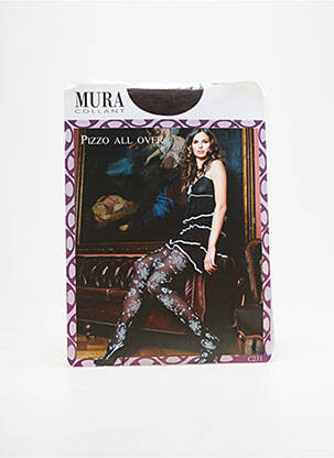 Collants imprimé fantaisie marron MURA femme