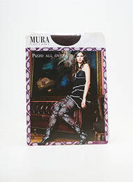 Collants imprimé fantaisie marron MURA femme