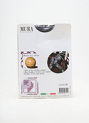 Collants imprimé fantaisie marron MURA femme