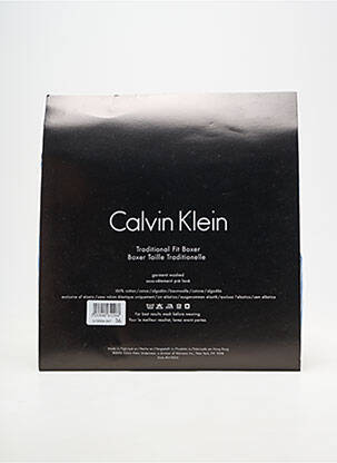 Caleçon imprimé rayures bleu CALVIN KLEIN homme