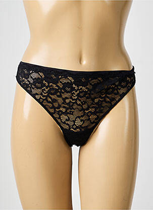 Tanga stretch noir MARIE JO femme
