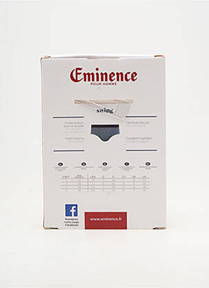 Slip imprimé fantaisie blanc EMINENCE homme