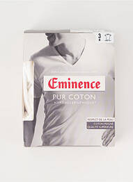T-shirt coupe cintrée manches courtes blanc EMINENCE homme