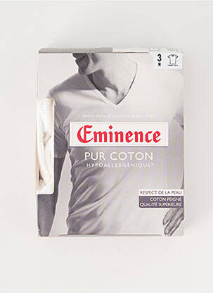 T-shirt coupe cintrée manches courtes blanc EMINENCE homme