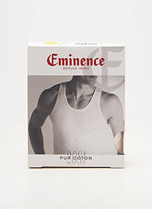 Débardeur coupe droite sans manche blanc EMINENCE homme