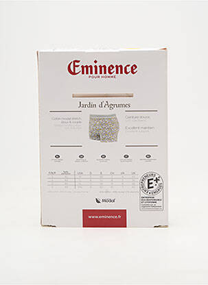 Boxer imprimé fantaisie blanc EMINENCE homme