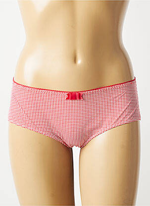 Shorty tissage satiné rouge MARIE JO femme