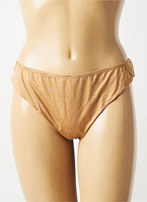 Tanga tissage satiné marron LISE CHARMEL femme