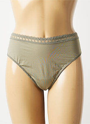 Tanga tissage satiné vert PRIMADONNA femme