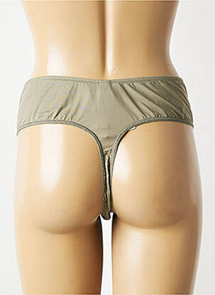 Tanga tissage satiné vert PRIMADONNA femme