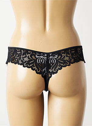 Tanga stretch noir MARIE JO femme