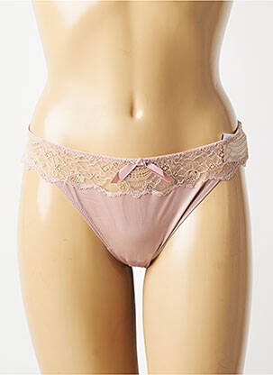 Tanga tissage satiné rose MARIE JO femme