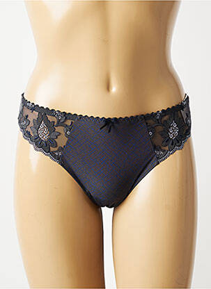 Tanga tissage satiné noir PRIMADONNA femme