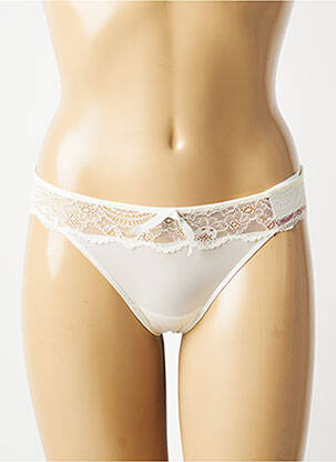 Tanga tissage dentelle beige MARIE JO femme
