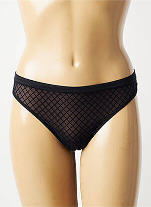 Tanga stretch noir MARIE JO femme