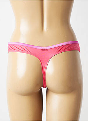 Tanga effet matière satinée rose MARIE JO femme