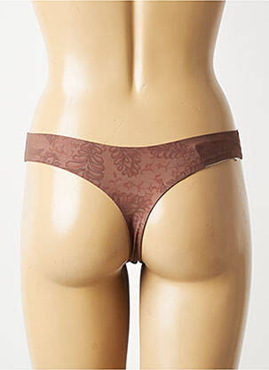 Tanga stretch marron AUBADE femme