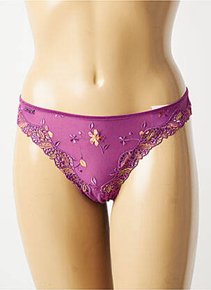 Tanga stretch violet MARIE JO femme