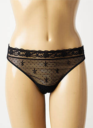 Tanga stretch noir MARIE JO femme
