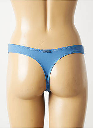 Tanga tissage satiné bleu PRIMADONNA femme