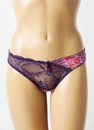 Tanga stretch violet AUBADE femme