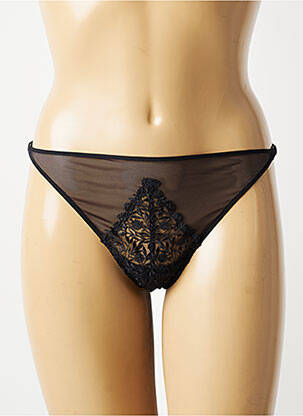 Tanga stretch noir MARIE JO femme