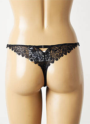 Tanga stretch noir MARIE JO femme