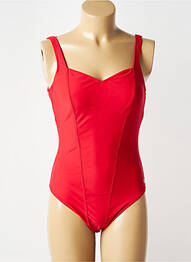 Maillot de bain 1 pièce stretch rouge ARIELLA femme
