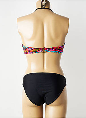 Maillot de bain 2 pièces stretch haut bandeau noir DEIDAD femme