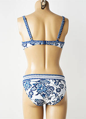 Maillot de bain 2 pièces stretch haut soutien-gorge emboitant bleu OLYMPIA femme