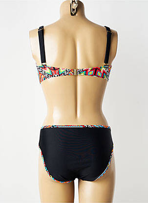 Maillot de bain 2 pièces stretch haut soutien-gorge emboitant noir DEIDAD femme