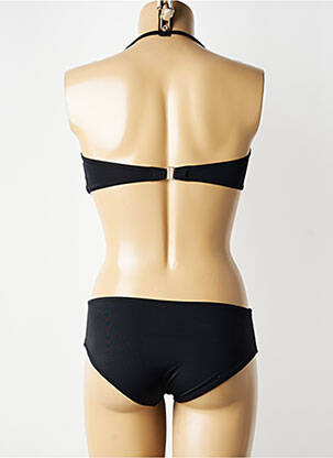 Maillot de bain 2 pièces stretch haut bandeau noir HENEJOLIE femme