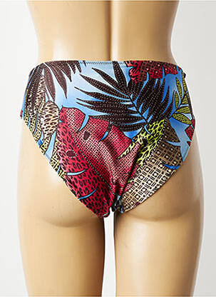 Bas de maillot de bain imprimé fantaisie culotte bleu ARIELLA femme