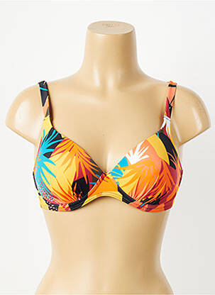Haut de maillot de bain stretch haut soutien-gorge moulé orange OLYMPIA femme