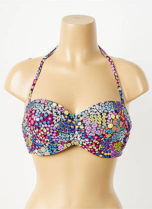 Haut de maillot de bain stretch haut bandeau violet DEIDAD femme