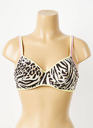 Haut de maillot de bain stretch haut soutien-gorge moulé beige ARIELLA femme