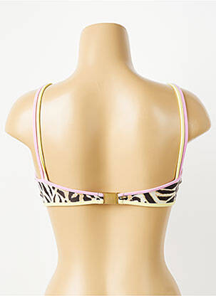 Haut de maillot de bain stretch haut soutien-gorge moulé beige ARIELLA femme